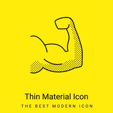 Biceps minimal bright yellow material icon clipart