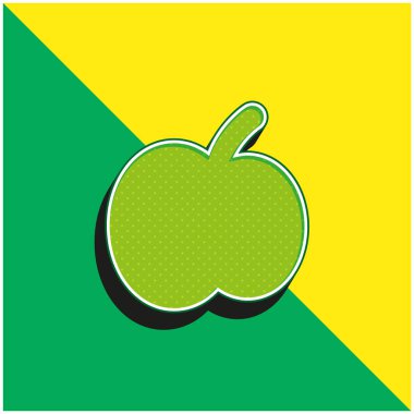 Apple Green ve sarı modern 3d vektör simgesi logosu