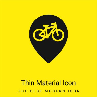 Bike Zone Signal minimal bright yellow material icon clipart