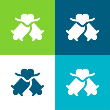 Bell Düz 4 renk simgesi seti