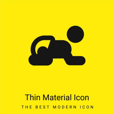 Baby minimal bright yellow material icon vector