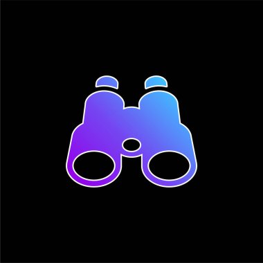 Dürbünler mavi eğimli vektör simgesi