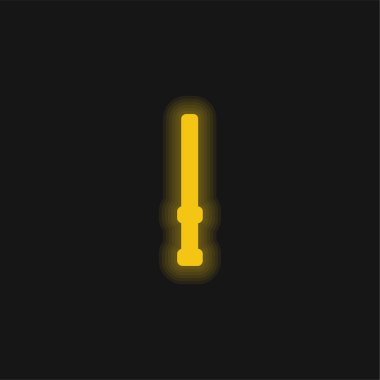 Baton sarısı parlak neon simgesi