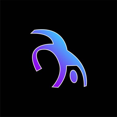 Akrobatik Kişi mavi gradyan vektör simgesi