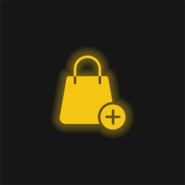 Sarı parlak neon simge