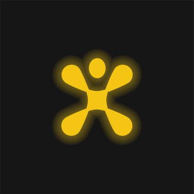 Soyut Şekil Sarı Parlak Neon simgesi