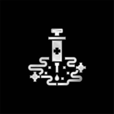 Alerji Gümüş kaplama metalik ikonu vuruyor