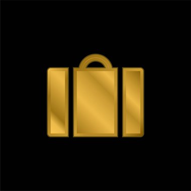 Yük altın kaplama metalik simge veya logo vektörü