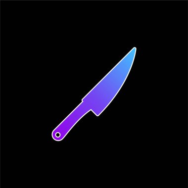 Büyük Bıçak mavi eğimli vektör simgesi