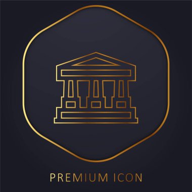 Banka altın hat premium logosu veya simgesi