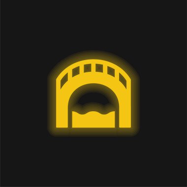 Köprü sarısı parlak neon simgesi