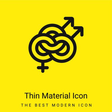 Biseksüel asgari sarı madde simgesi