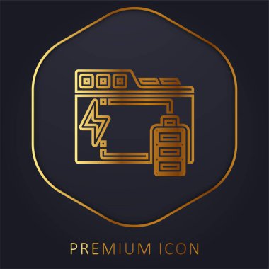 Backup golden line premium logo or icon clipart