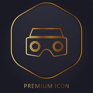 Ar Glasses golden line premium logo or icon clipart