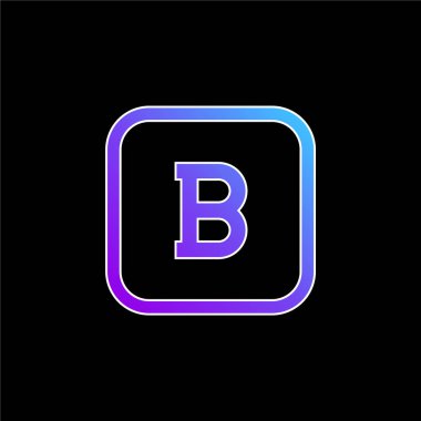 Kalın Düğme mavi eğimli vektör simgesi