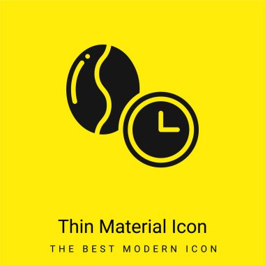 Bean minimal bright yellow material icon clipart