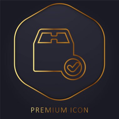 Altın çizgi prim logosu veya simgesi