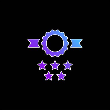 Rozet mavi gradyan vektör simgesi