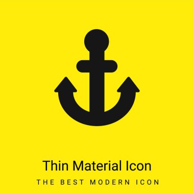 Anchor minimal bright yellow material icon clipart