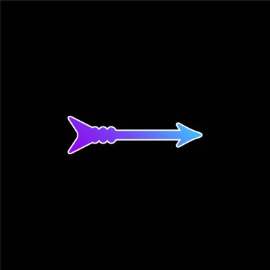 Ok mavi eğimli vektör simgesi