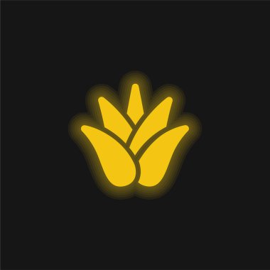 Parlak sarı neon simgesi