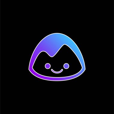 Temel mavi gradyan vektör simgesi