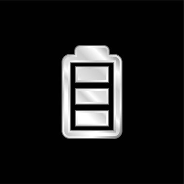 Pil gümüş kaplama metalik simge