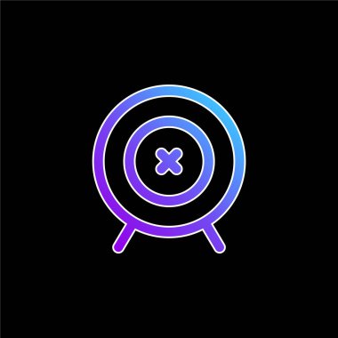 Okçuluk Hedefi mavi gradyan vektör simgesi