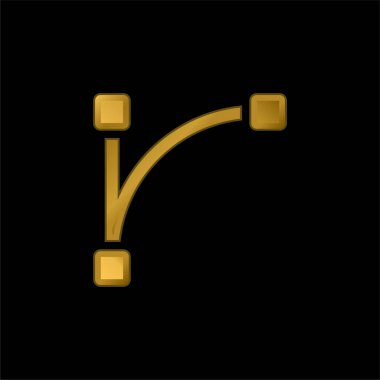 Ark altın kaplamalı metalik simge veya logo vektörü