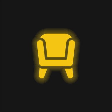Koltuk sarı parlak neon simgesi