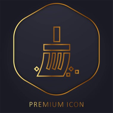 Archeology golden line premium logo or icon clipart