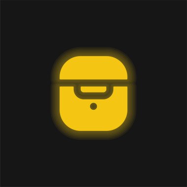 Parlayan sarı neon ikonlar