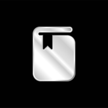 Yer imi gümüş kaplamalı metal simgeli kitap