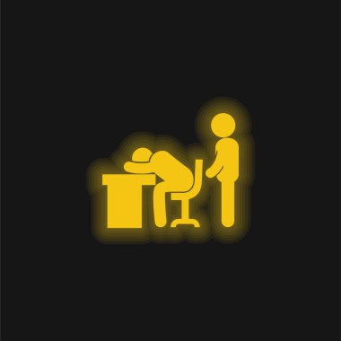 Patron, uyuyan sarı renkli neon ikonu yakalamış.