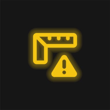 Parlayan sarı neon simgesini uyar