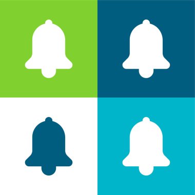 Bell Düz 4 renk simgesi seti