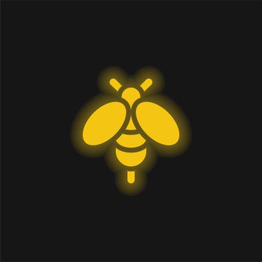 Arı sarısı parlak neon simgesi
