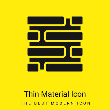 Tuğla duvar en az parlak sarı madde simgesi