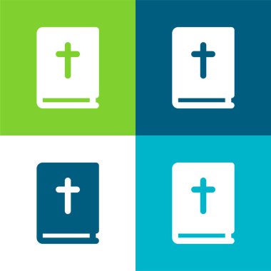 Bible Düz 4 renk en küçük simge kümesi