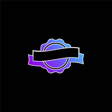 Ödül İmza Mavi Gradyan vektör simgesi