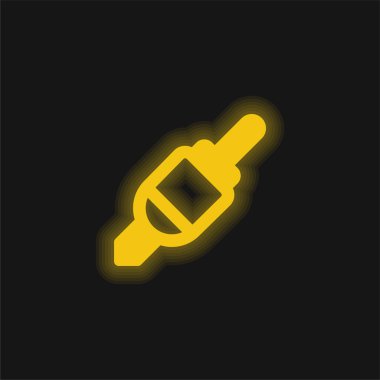 Ses Jack sarı parlak neon simgesi