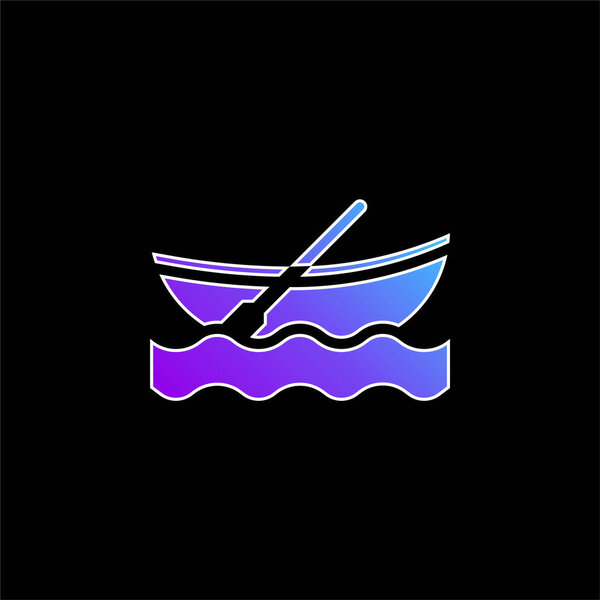 Значок синего градиента лодки