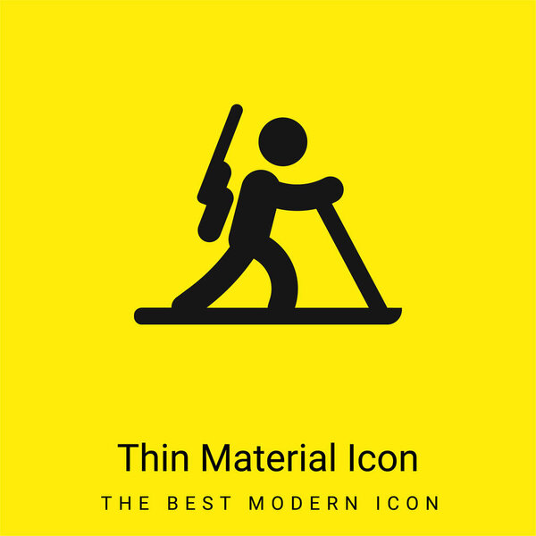 Biathlon minimal bright yellow material icon