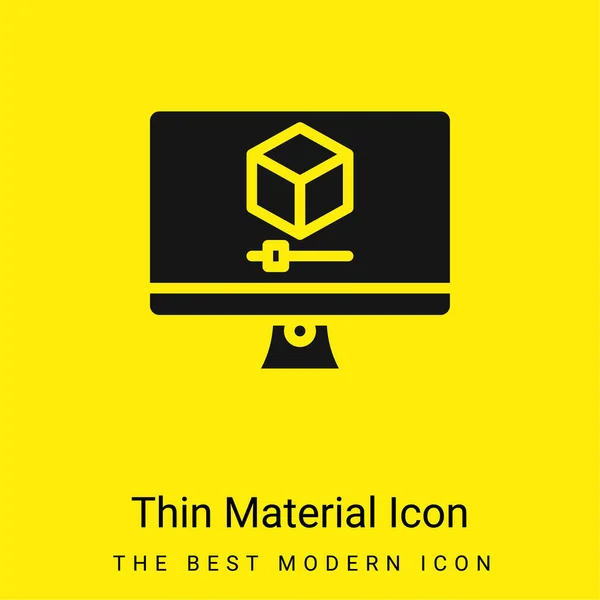 Gráficos Mínimo Icono Material Amarillo Brillante — Vector de stock