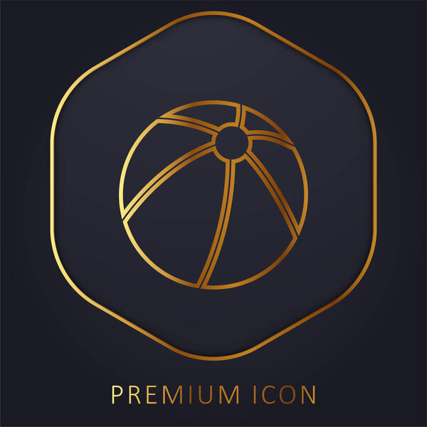 Логотип или значок золотой линии мяча