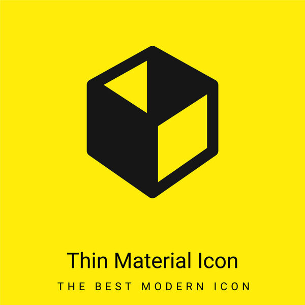 Box minimal bright yellow material icon