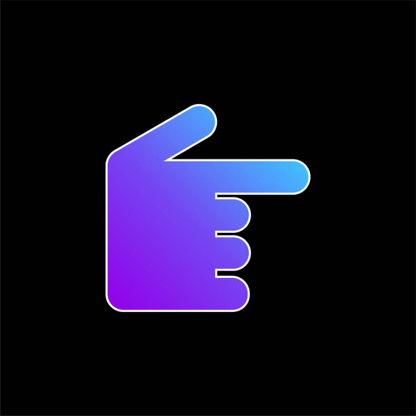 Black Hand Pointing To Right blue gradient vector icon