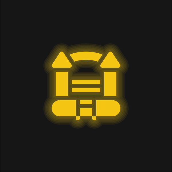 Желтый светящийся неоновый значок