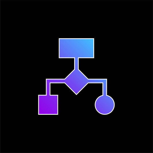 Algorithm blue gradient vector icon