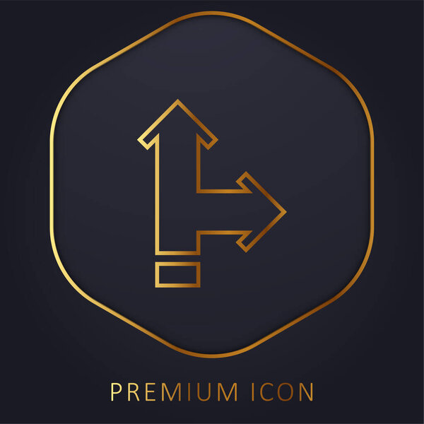 Arrows golden line premium logo or icon